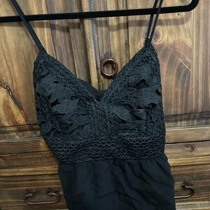 Black Lace Spaghetti Strap top